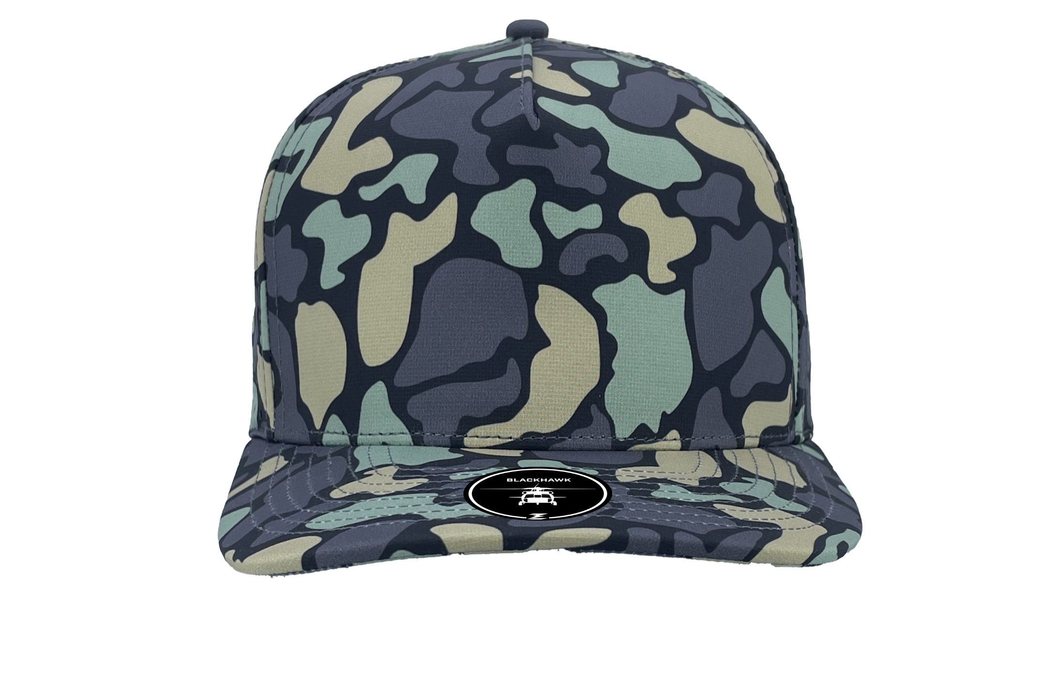 Custom Hat Blackhawk Dino Camo front