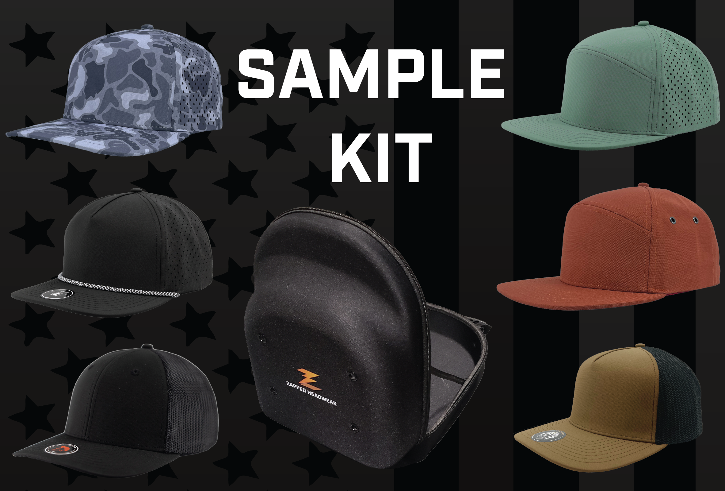 Custom Hat Sample Kit with Case