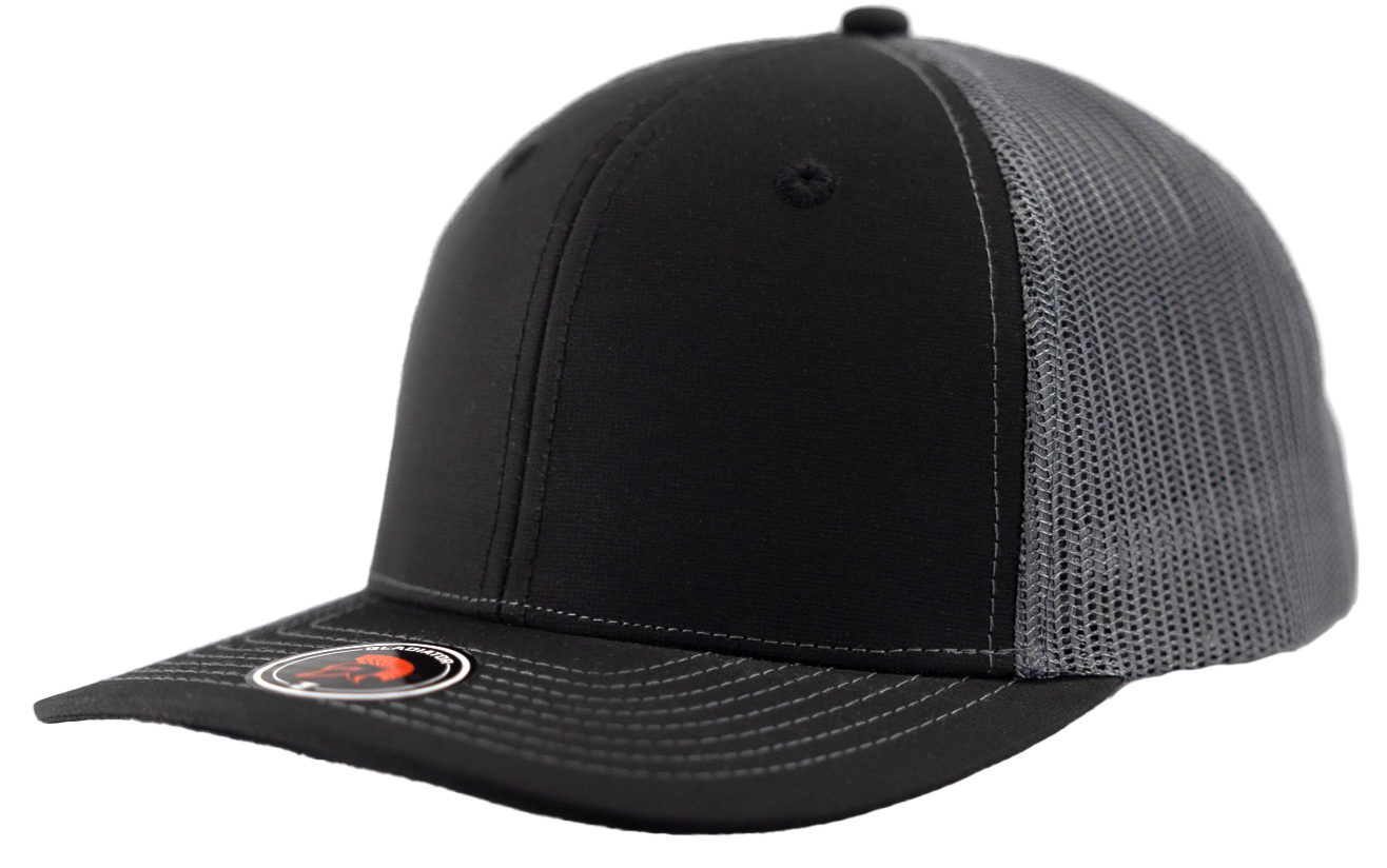 Gladiator-Custom Hat Water Repellent hat-Zapped Headwear-Charcoal-Black-Snapback