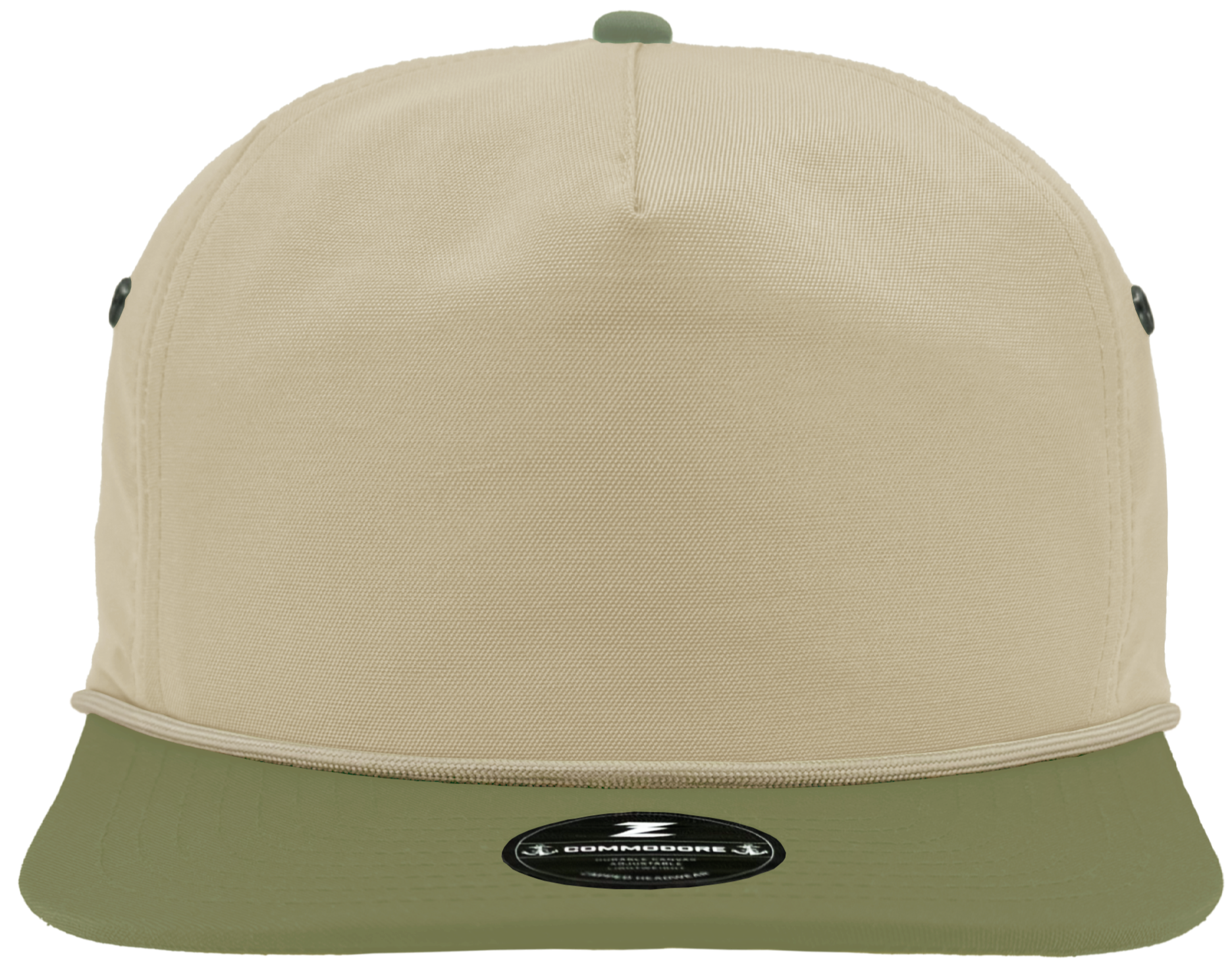 cream loden green bill custom hat