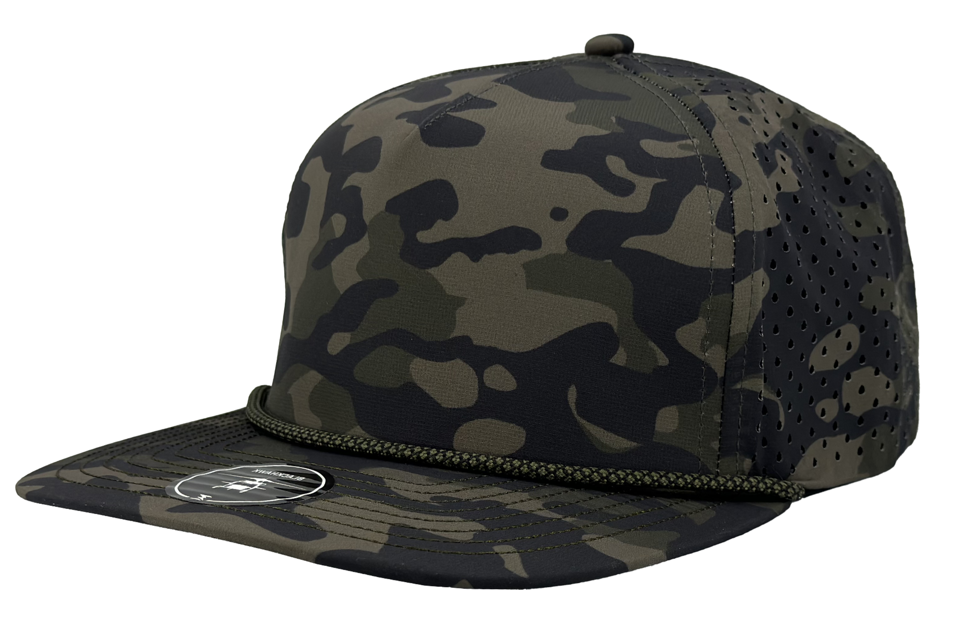 custom camo rope hat blackhawk 5 panel