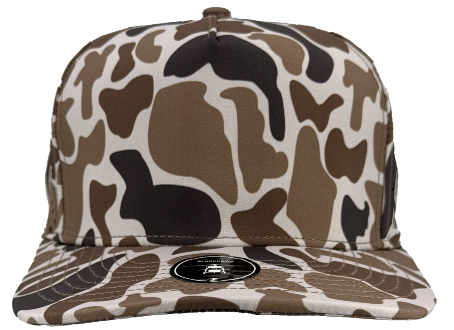 custom duck_camo 5 panel hat front