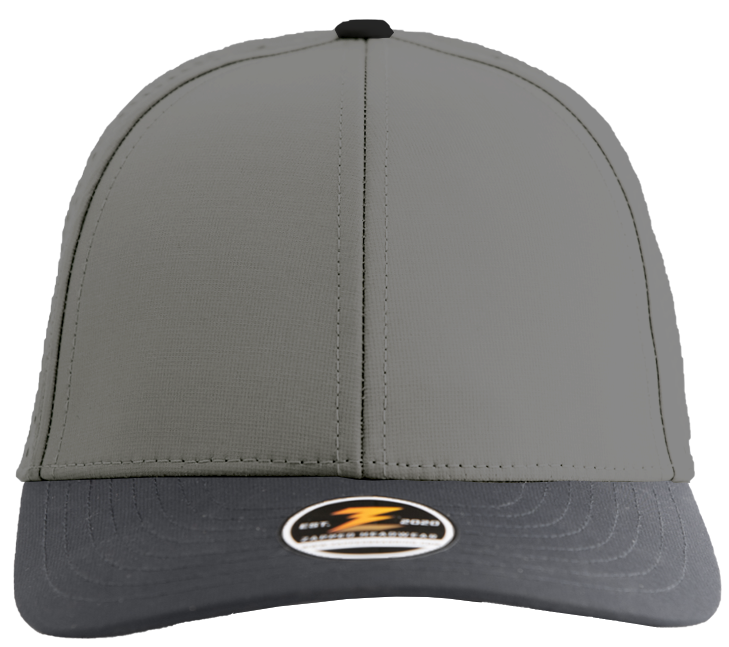 custom hat apache grey black front view