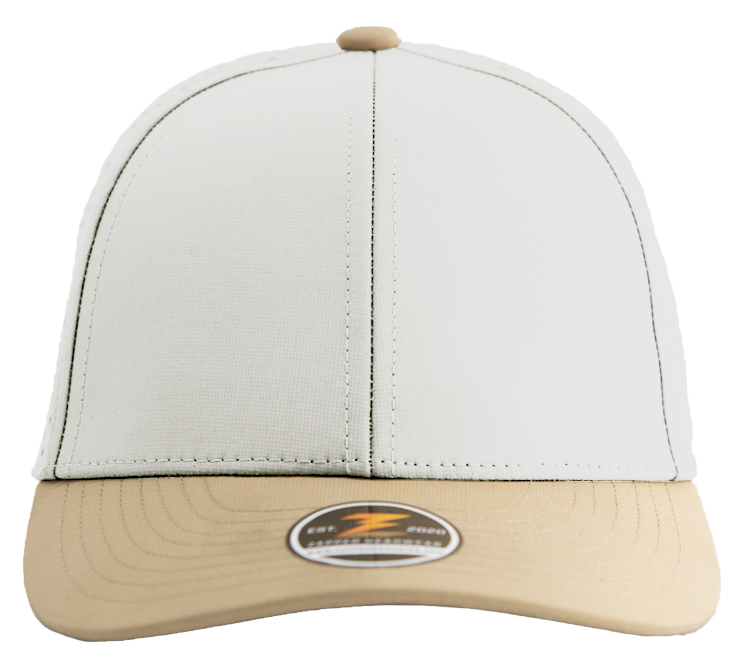 custom hat apache khaki white front view