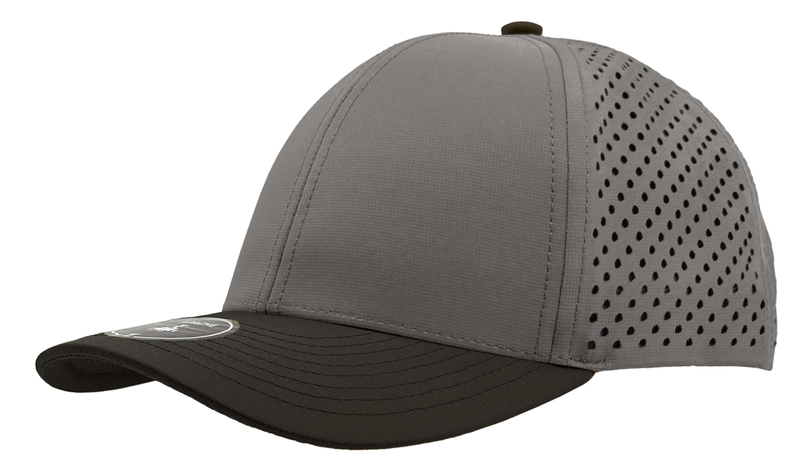 custom hat apache slant view grey black