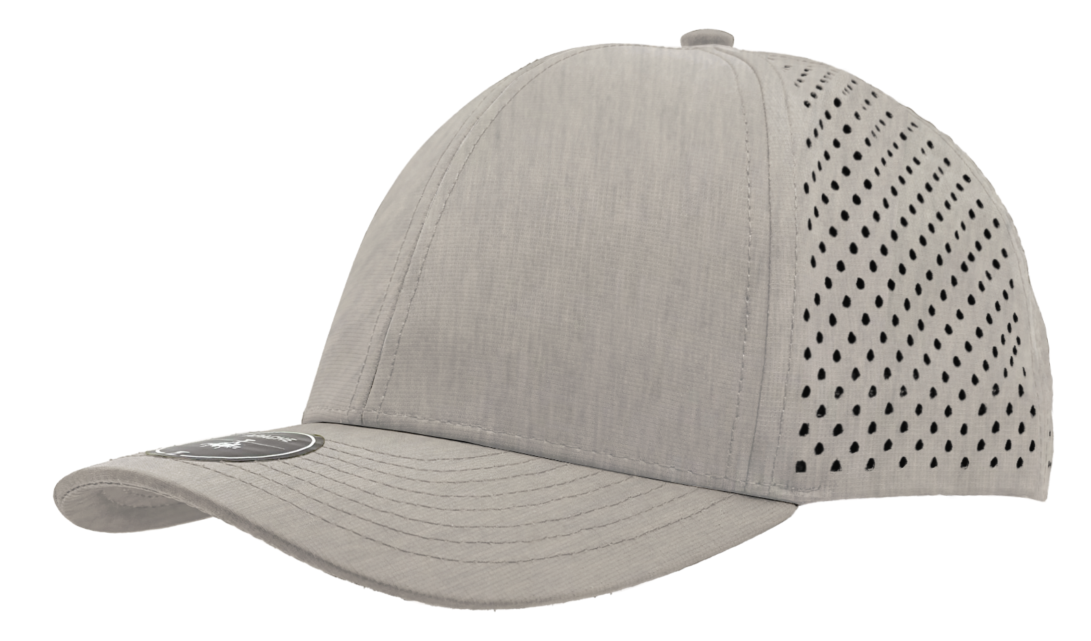 custom hat apache slant view heather grey