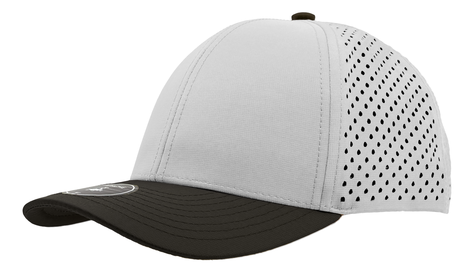 custom hat apache slant view white black