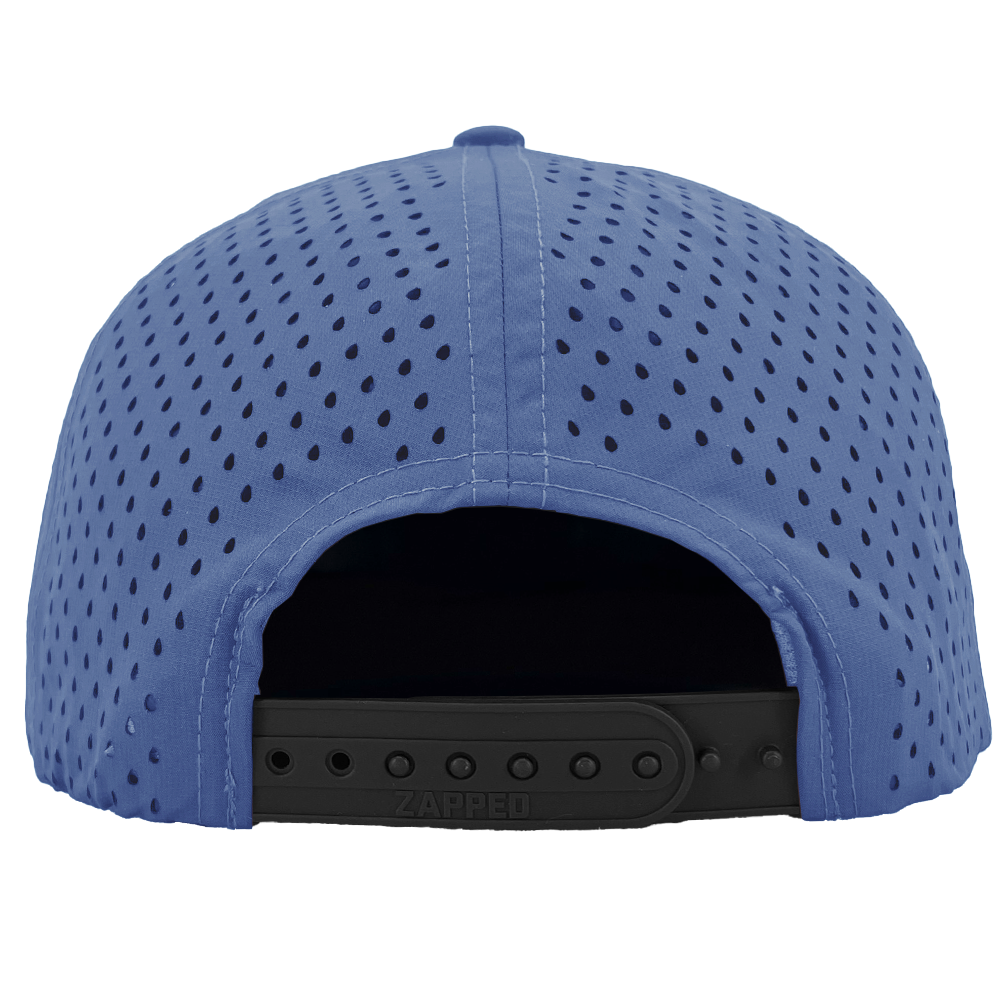 custom hat back ocean blue blackhawk