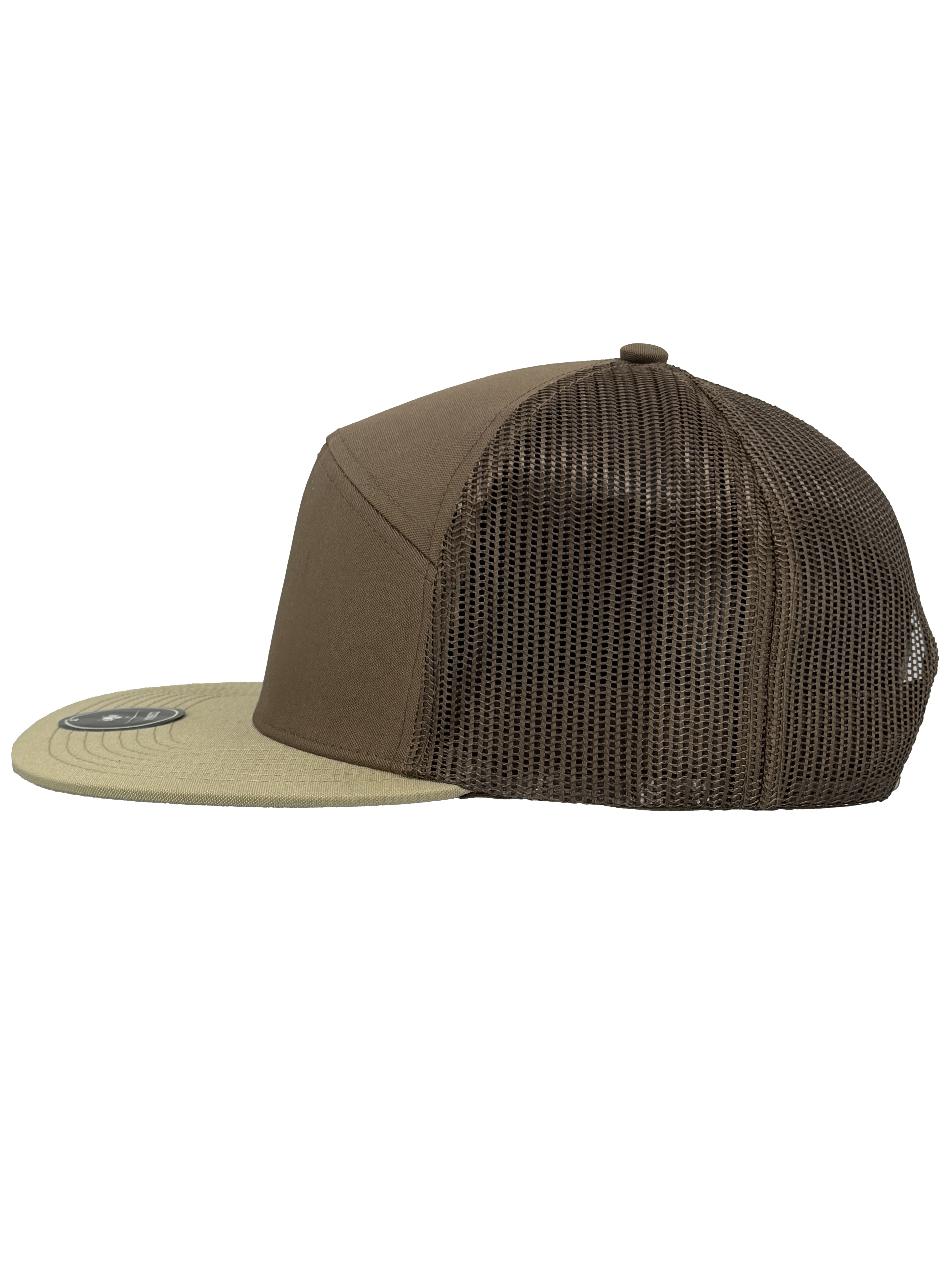 custom hat cobra trucker brown khaki side