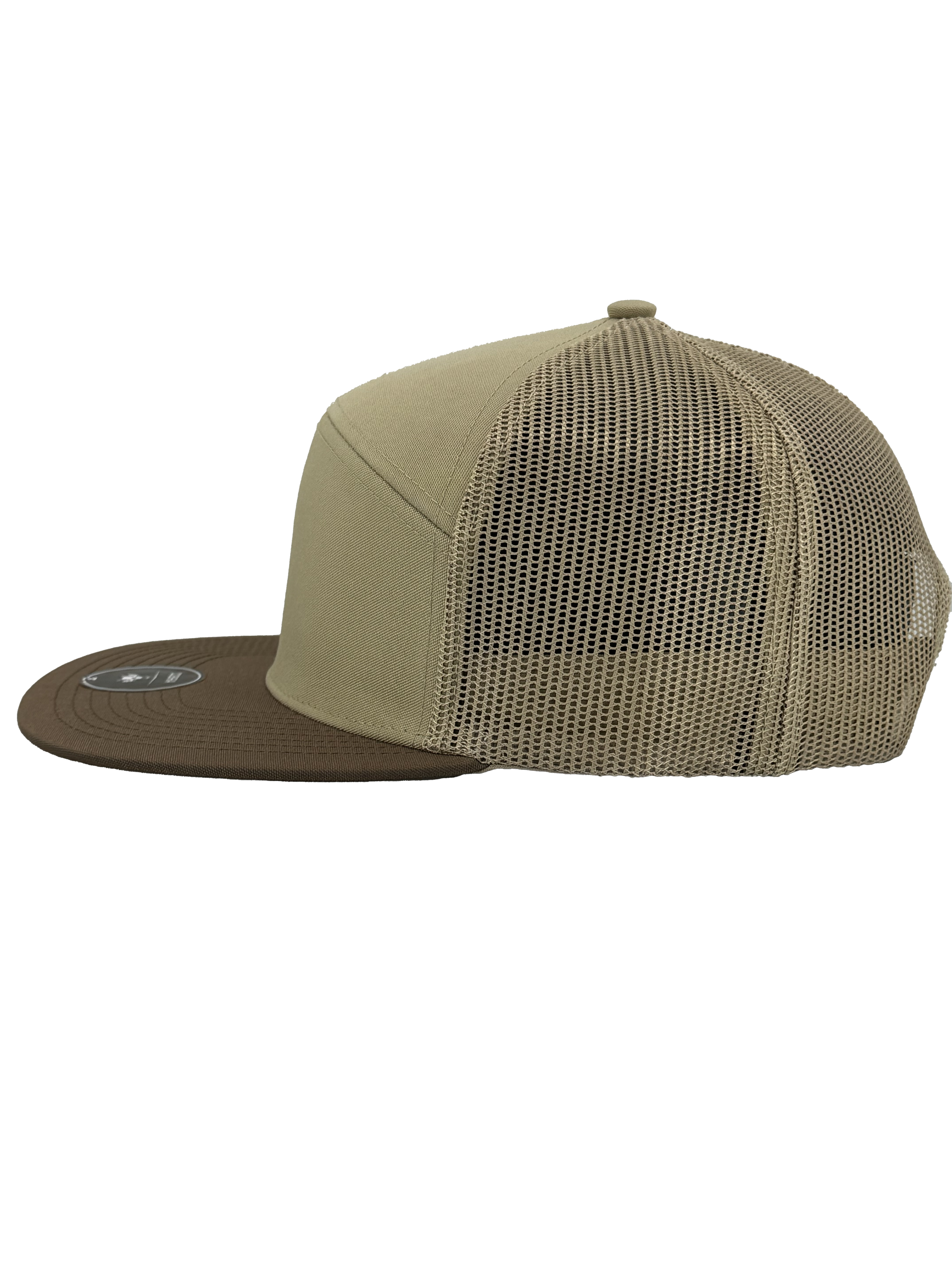 custom hat cobra trucker khaki brown side