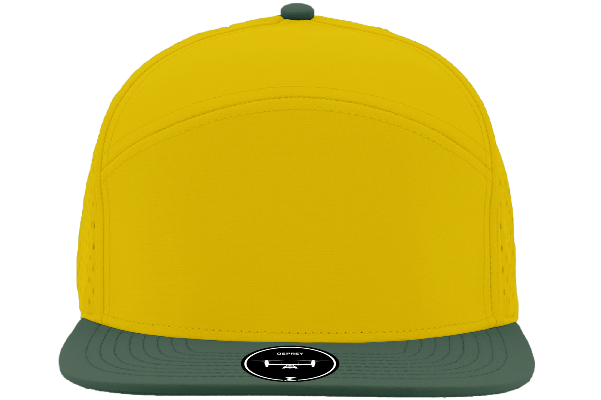 custom hat golf yellow green flat bill