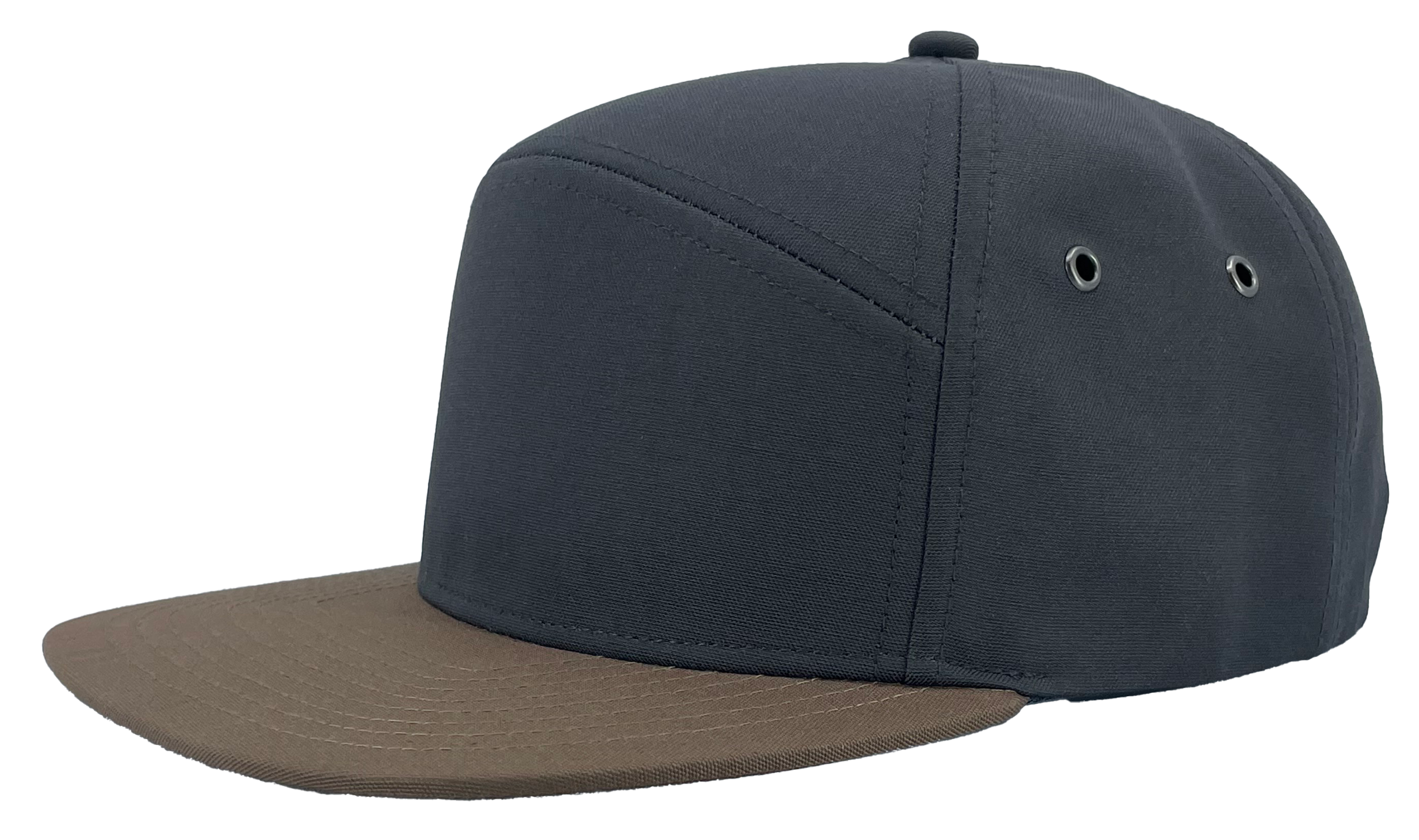 custom hat gunny grey  brown slant