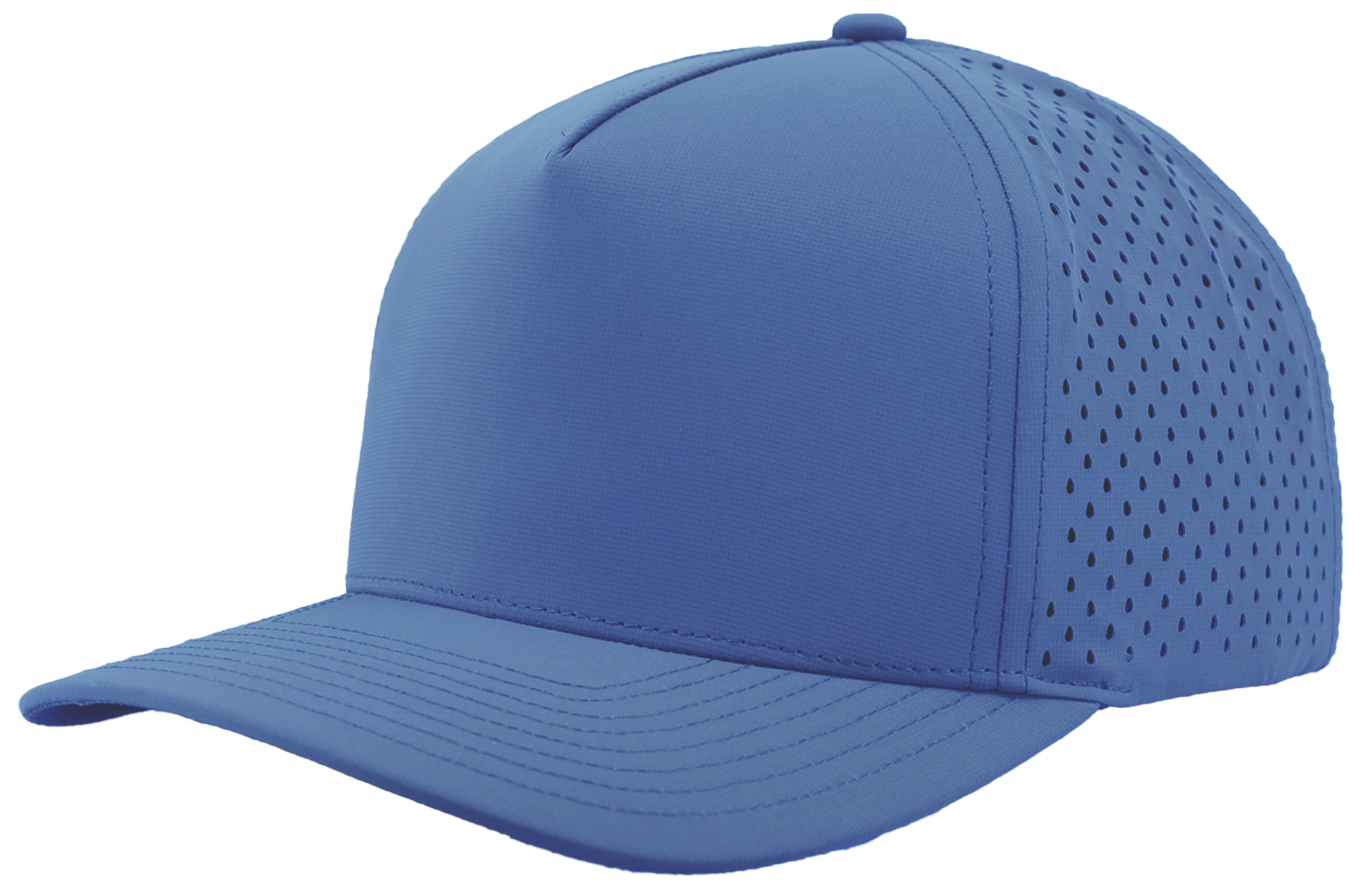 custom hat slant view ocean blue blackhawk