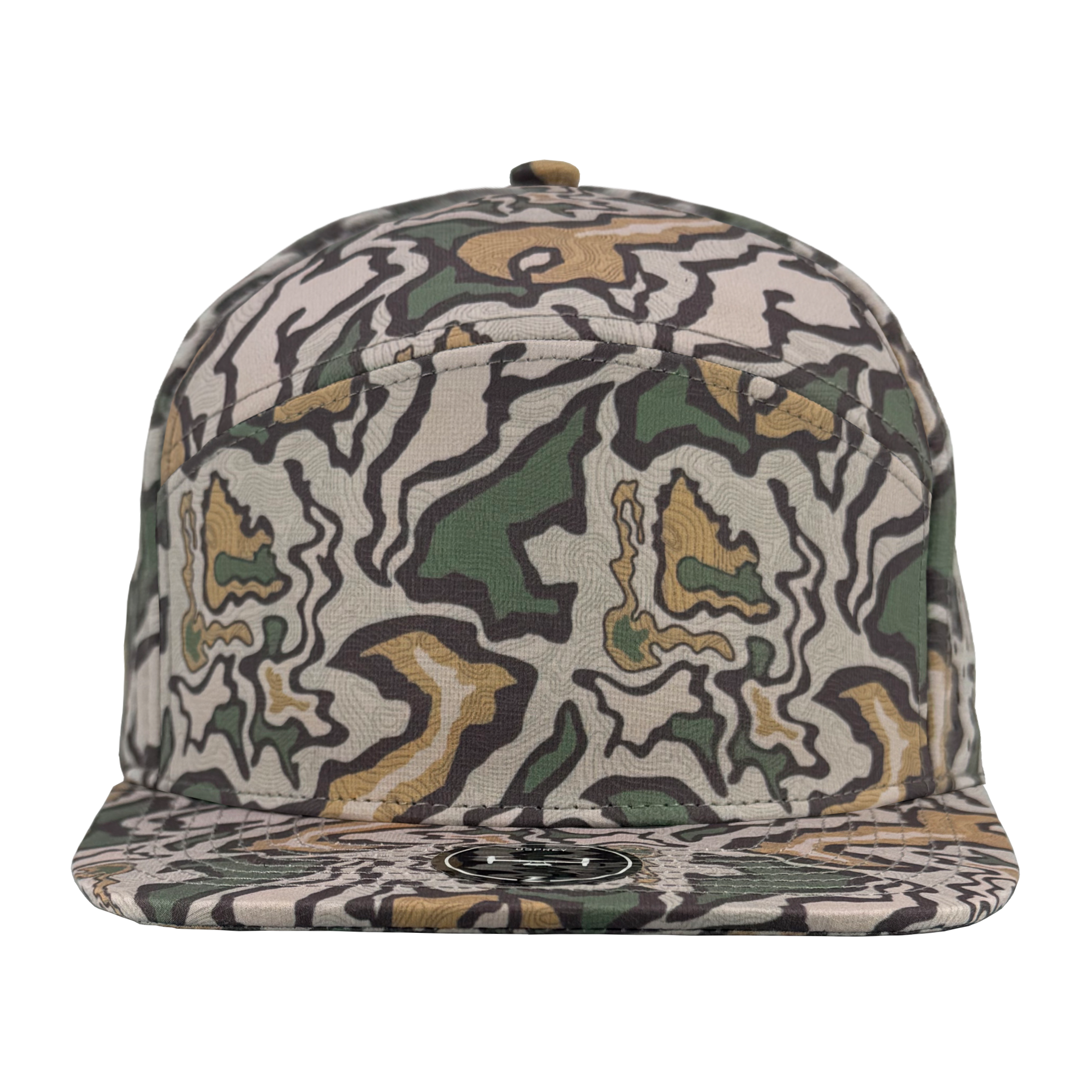 Custom hat zapped headwear desert geographic topo line pattern osprey