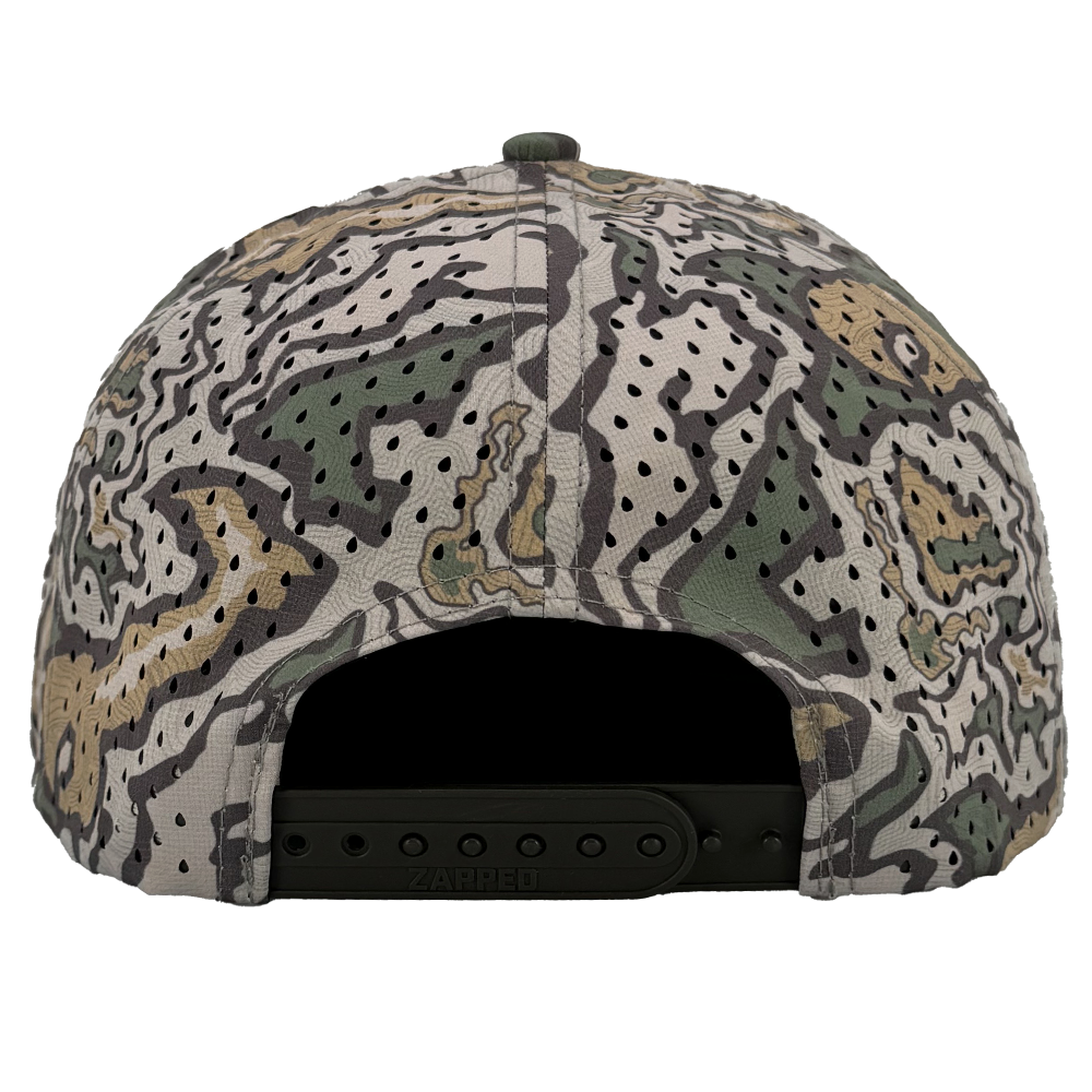 Custom hat zapped headwear desert geographic topo line pattern osprey snapback