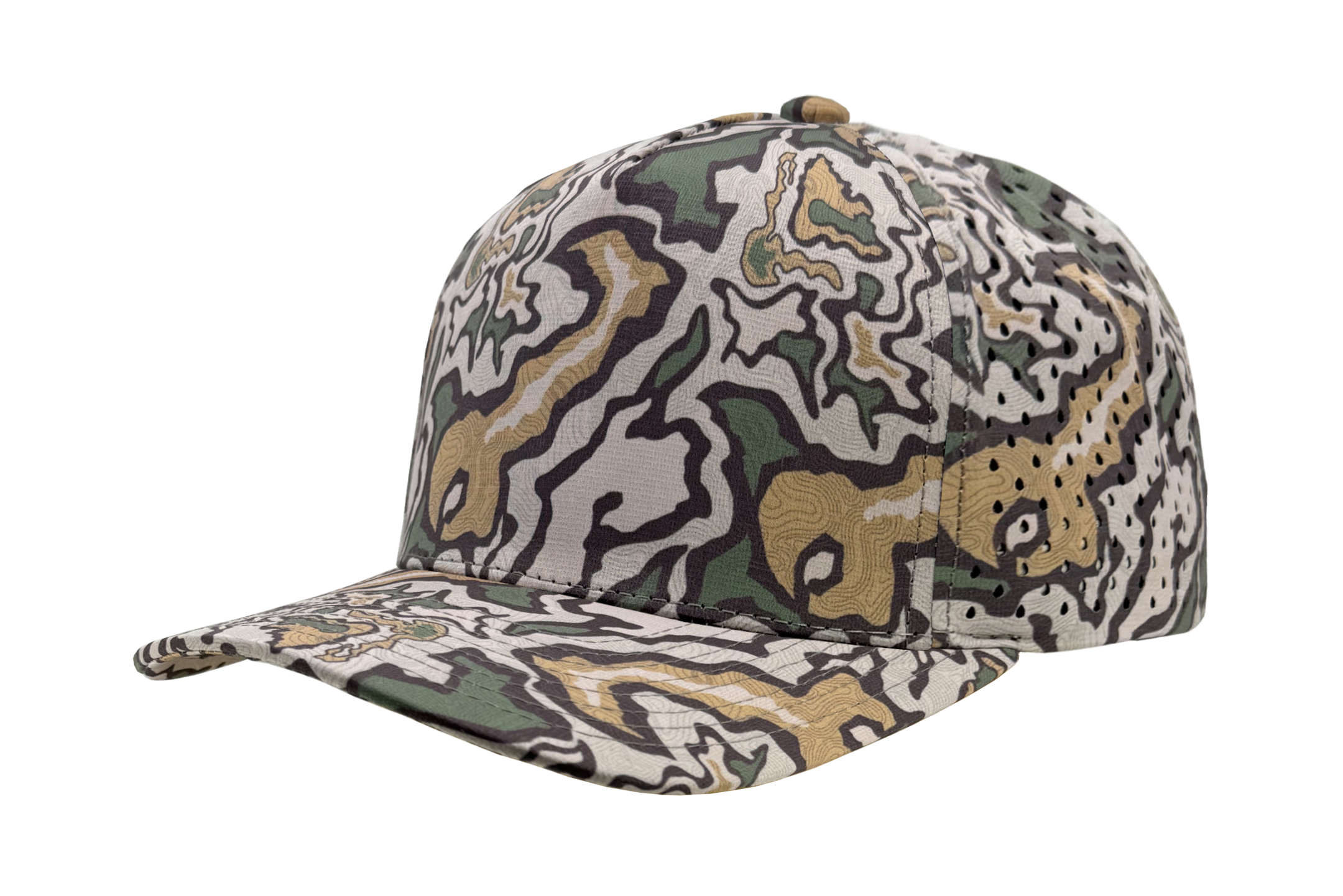 Custom hat zapped headwear desert geographic topo line pattern