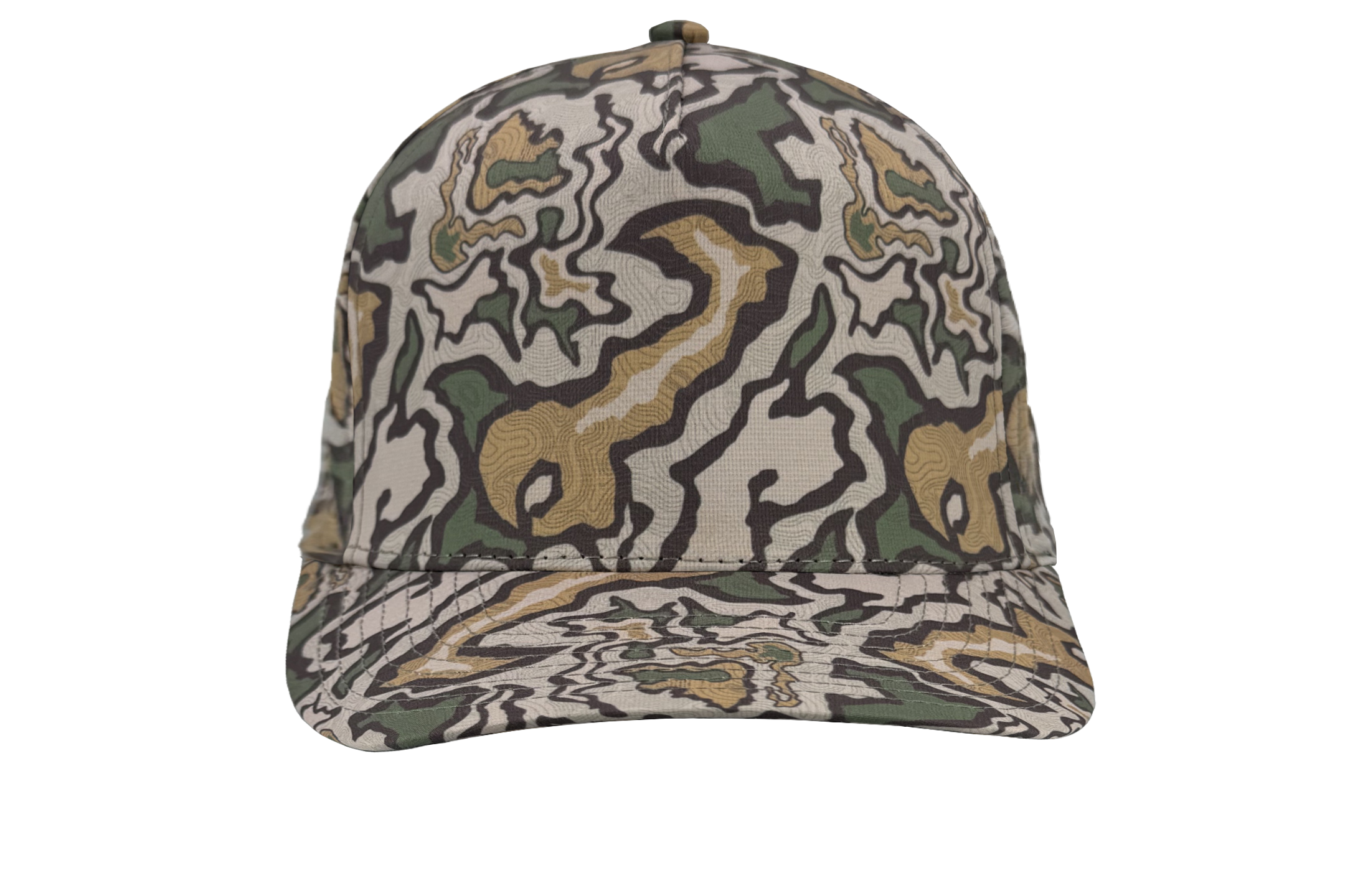 Custom hat zapped headwear desert geographic topo line pattern