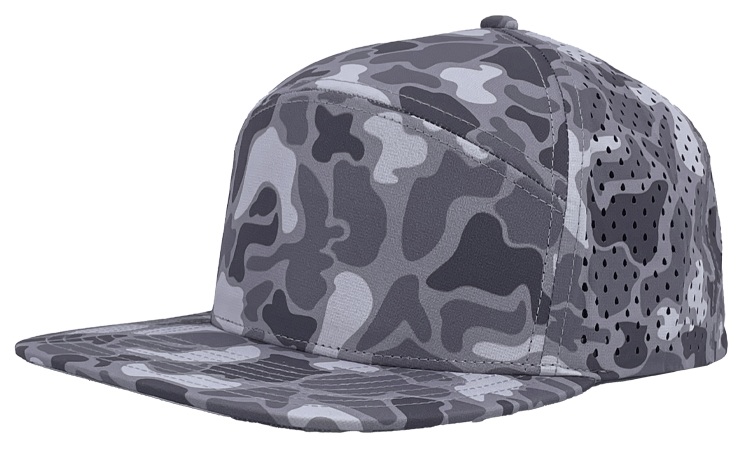 Grey old school camo osprey custom hat slant