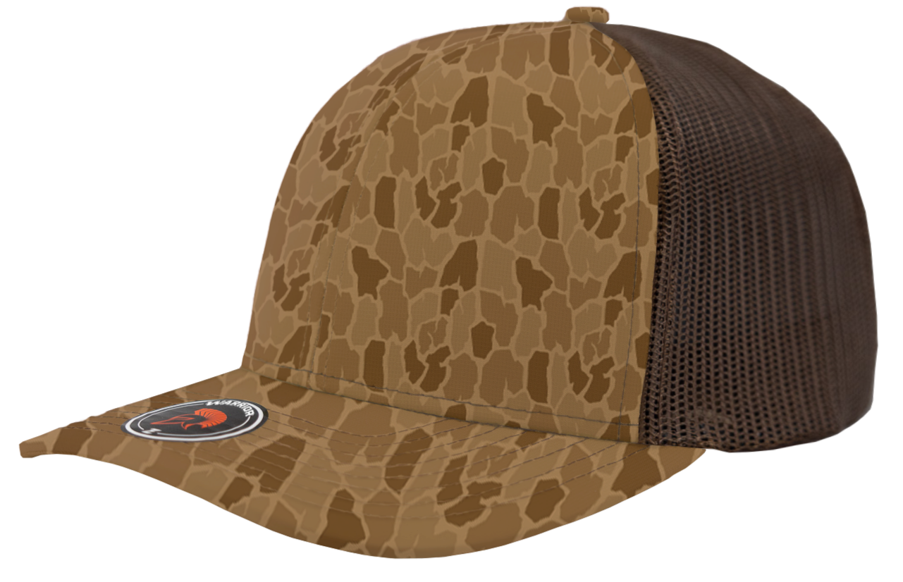 tree bark old school camo richardson 112 warrior trucker hat