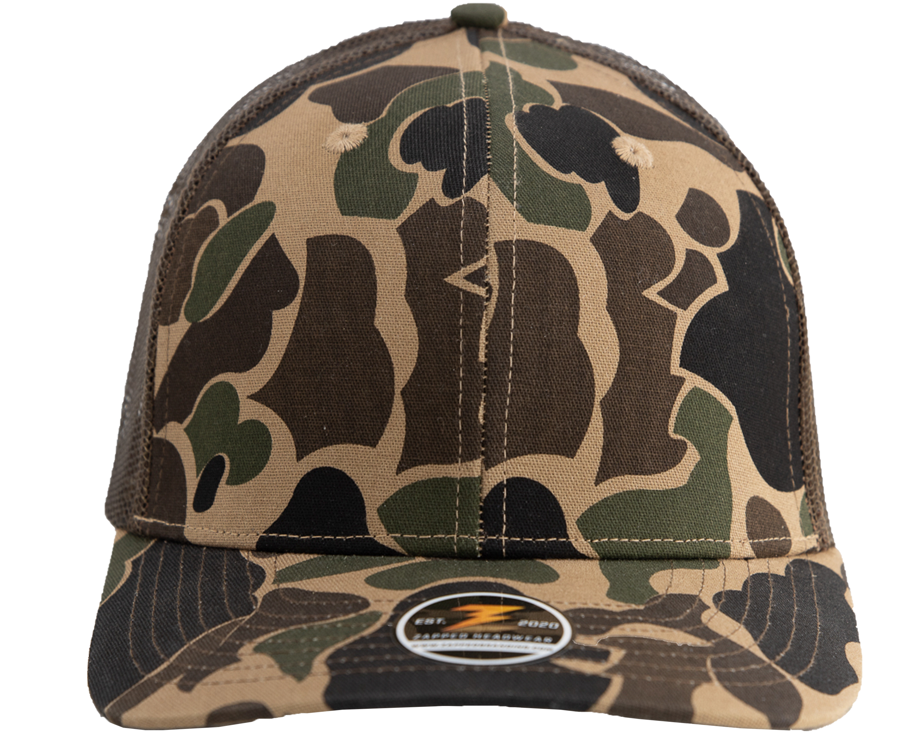 Warrior Camo Custom Hat - Old school camo- Duck camo- Snapback- hunting hats- custom hats- blank hats - leather patch hats